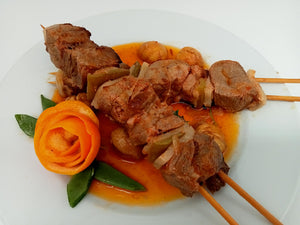Brochettes de dinde au four aux châtaignes